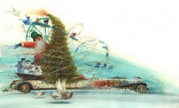  fantastischen Malerei - Märchen Weihnachtsmann fantastische